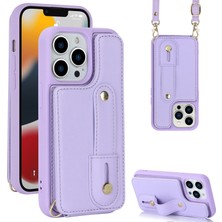 Xstep Case Xstepcase Apple iPhone 12/12 Pro Kart Tutucu Için Telefon Kılıfı Bileklik Kickstand Pu Deri+Tpu Telefon Kapağı (Yurt Dışından)