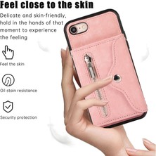 Xstep Case Xstepcase Apple iPhone 7/8 / Se (2020) / Se (2022) Rfıd Engelleme Kart Torbası Telefon Kasası Kickstand Pu Deri+Tpu Kapağı (Yurt Dışından)