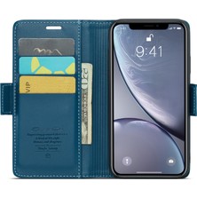 Xstep Case Xstepcase Apple iPhone Xr 6.1 Litchi Doku Deri Deri Cüzdan Flip Stand Kılıf Rfıd Engelleme Telefon Kapağı (Yurt Dışından)