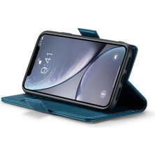 Xstep Case Xstepcase Apple iPhone Xr 6.1 Litchi Doku Deri Deri Cüzdan Flip Stand Kılıf Rfıd Engelleme Telefon Kapağı (Yurt Dışından)