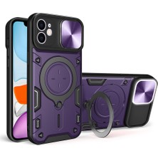 Xstep Case Xstepcase Apple iPhone 11 Slide Camera Lid Anti-Drop Kapak Pc + Tpu Telefon Kılıfı ile Rotatable Kickstand (Yurt Dışından)