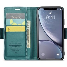 Xstep Case Xstepcase Apple iPhone Xr 6.1 Litchi Doku Deri Deri Cüzdan Flip Stand Kılıf Rfıd Engelleme Telefon Kapağı (Yurt Dışından)