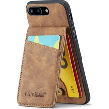 Xstep Case Xstepcase Apple iPhone 7 Plus 5.5 / 8 Artı 5.5 Telefon Kasası Kickstand Pu Deri Tpu Kart Tutucu ile Kapak (Yurt Dışından)