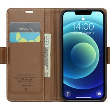 Xstep Case Xstepcase Apple iPhone 12 Mini, Rfıd Engelleme Litchi Doku Deri Telefon Kapağı Için Stand Cüzdan Kılıfı (Yurt Dışından)