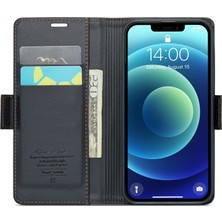 Xstep Case Xstepcase Apple iPhone 12 Mini, Rfıd Engelleme Litchi Doku Deri Telefon Kapağı Için Stand Cüzdan Kılıfı (Yurt Dışından)