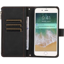 Xstep Case Xstepcase Apple iPhone 7/8 4.7 / Se (2022) / (2020) Baskılı Telefon Kılıfı 9 Kart Yuvaları Deri Cüzdan Stand Kapağı Zipper Ceb ile (Yurt Dışından)