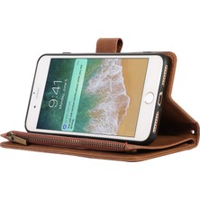 Xstep Case Xstepcase Apple iPhone 7/8 4.7 / Se (2022) / (2020) Baskılı Telefon Kılıfı 9 Kart Yuvaları Deri Cüzdan Stand Kapağı Zipper Ceb ile (Yurt Dışından)