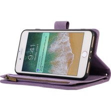 Xstep Case Xstepcase Apple iPhone 7/8 4.7 / Se (2022) / (2020) Baskılı Telefon Kılıfı 9 Kart Yuvaları Deri Cüzdan Stand Kapağı Zipper Ceb ile (Yurt Dışından)