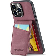 Xstep Case Xstepcase Apple iPhone 13 Pro Maks Kart Tutucu Için Telefon Kickstand Case Rfıd Blowantock Pu Deri+Tpu Kapak (Yurt Dışından)