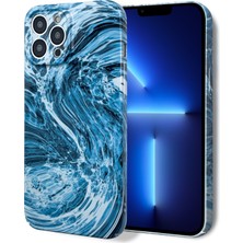 Xstep Case Xstepcase Apple iPhone 13 Pro 6.1 Şok Geçirmez Geri Koruyucu Mermer Desen Kılıf Sabit Pc Telefon Kapağı (Yurt Dışından)