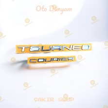 Tourneo Courier 3m 3D Parlak Krom Abs Bagaj Yazı Logo Amblem 2 Li
