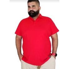 Mavimoure Erkek Büyük Beden Polo Yaka Cepsiz Spor Tişört