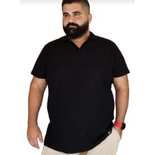 Mavimoure Erkek Büyük Beden Polo Yaka Cepsiz Spor Tişört