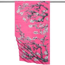 Bursa İpek Fuşya Badem Çiçeği İpeksi Fular