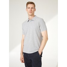Altınyıldız Classics Gri Melanj Erkek Polo T-Shirt 4A9000000001