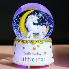 Hediyesahibi  Sevgiliye Hediye Unicorn Orta Boy Işıklı Müzikli Kar Küresi