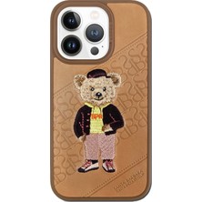 Santa Barbara Polo & Racquet Club  Apple iPhone 14 Pro Uyumlu Crete Serisi Pu Deri Nakışlı Kılıf - Kahverengi