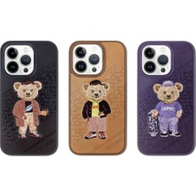 Santa Barbara Polo & Racquet Club  Apple iPhone 14 Pro Uyumlu Crete Serisi Pu Deri Nakışlı Kılıf - Kahverengi