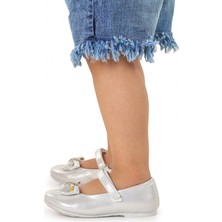 Kiko Kids Cırtlı Fiyonklu Kız Çocuk Babet Ayakkabı Ege 201 Sedef