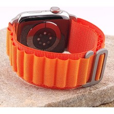 Bubitechh Apple Watch Uyumlu Alpine Kordon Kayış 42-44-45-49MM Turuncu Erkek Bayan