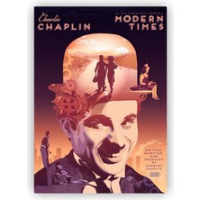 Zinbooz Charlie Chaplin Modern Times Ahşap Poster 20 x 29 cm