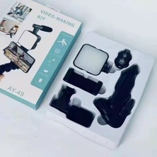 Fototek Ay-49 Video Making Kit Youtube Tiktok Işık Tripod Vlog Video Kayıt Işık Kumandalı Foto Video Işık