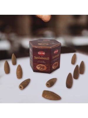 Hediye Kesesi Sandal Ağacı (Sandalwood) Geri Akış Şelale 40'lı Tütsü Mumu