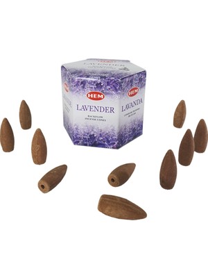 Hediye Kesesi Lavanta (Lavender) Geri Akış Şelale 10'lu Tütsü Mumu