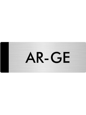 Özarslan Dizayn Metal Yönlendirme Levhası Departman Kapı İsimliği Ar-Ge 7 x 20 cm Gümüş
