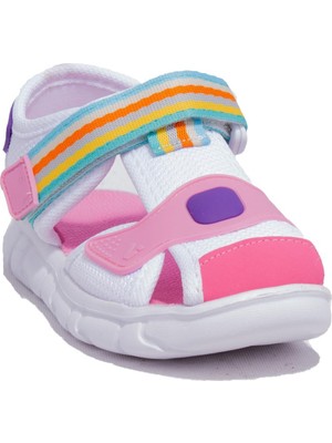 Vicco Flow 332P23Y203 Beyaz Pembe Ortopedik Günlük Kız Çocuk Spor Sandalet