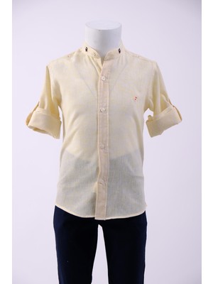 Doctor Junior Hakim Yaka Erkek Çocuk Keten Spor Gömlek