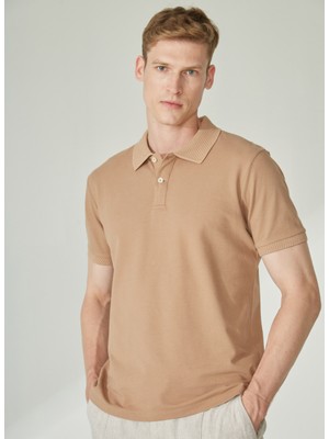 Altınyıldız Classics Polo Yaka Vizon Erkek T-Shirt 4A9000000001