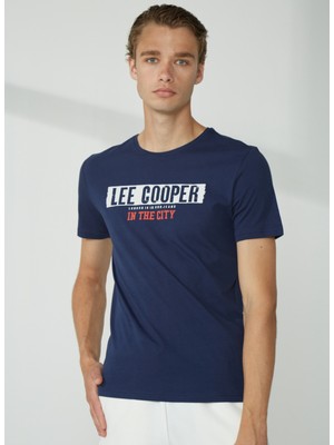 Lee Cooper Bisiklet Yaka Lacivert Erkek T-Shirt 232 Lcm 242052 Real Lacivert