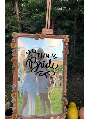 Hellove Bride To Be Yazısı Ayna Cam Siyah Sticker Team Bride Sticker  Aksesuar Iz Bırakmaz Kolay Yapışır