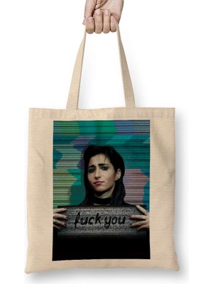 Humuts Bez Çanta Uzun Saplı