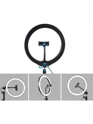 BUFFER® 8inç 20cm Youtube Instagram Tiktok Selfie  Stüdyo Video Fotoğraf Ring Light  Tripod Led Halk