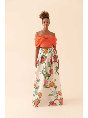 ROMAN Çiçek Desenli Uzun Etek Standart Renk Y2315077_089