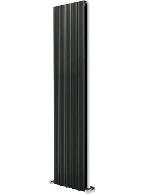 Hammam 1800 x 395 mm Amber Dikey Antrasit Alüminyum Radyatör Standart Bağlantı