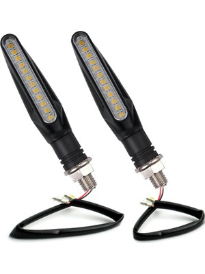 Techmaster Su Geçirmez Motosiklet LED Sinyal Lambası 12V Universal Zxd-04 Akıllı Tasarım
