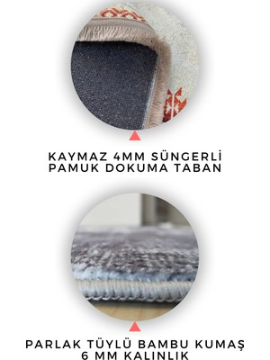 Kreatif Halı Kolay Temizlenebilen Leke Tutmaz Desenli Genç Odası Halısı Bambu Kumaş Dokuma Taban Çocuk Halısı