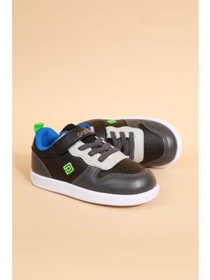 Kidessa 1677 Anatomik Tabanlı Unisex Çocuk Sneakers Ayakkabı - NKT01677-SIYAH Gri-22