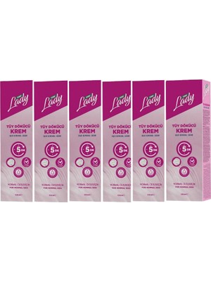 Derby Lady Tüy Dökücü Krem Normal 100 ml x 6 Adet