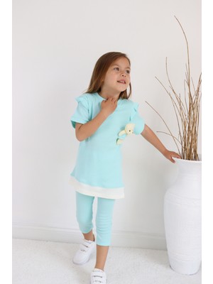 Harika Kids Kız Çocuk Ayıcık Oyuncaklı Kaprili Yazlık Basic Takım 2-5 Yaş