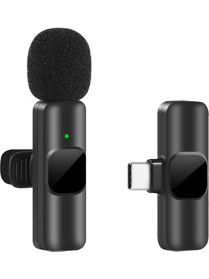 Deyatech Android Uyumlu Wirelles K9 Mikrofonu Cep Telefonu Için Yaka Mikrofonu