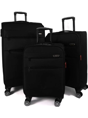  Fossil Siyah Renk Kumaş Bavul Valiz&bavul Set 023-VS