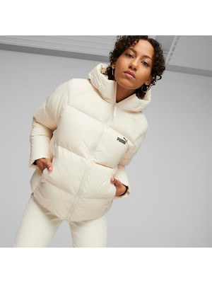 Puma Hooded Ultra Down Puffer Kadın Ekru Mont