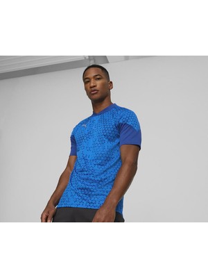 Puma Teamcup Training Jersey Erkek Futbol Tişörtü 65798402 Mavi