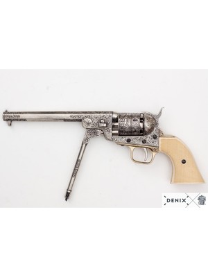 Denix Koleksiyon Grubu-Amerıcan Cıvıl War Navy Revolver, Usa 1851-JDNX1040-B-ORIJINALDEN Ilham Alan Tasarım