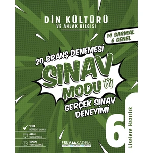 Pruva Akademi 6. Sınıf Din Kültürü Sınav Modu Deneme Sınavı 2023