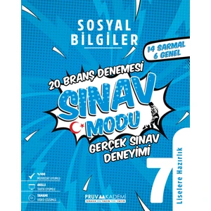 Pruva Akademi 7. Sınıf Sosyal Bilgiler Sınav Modu Deneme Sınavı 2023